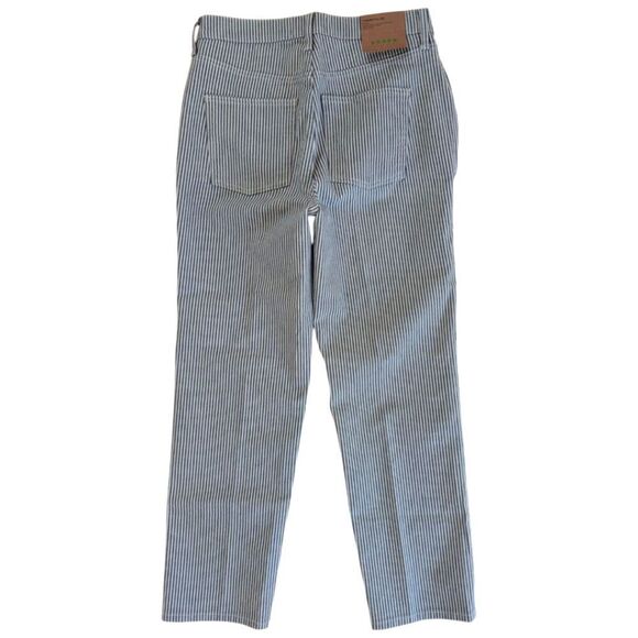 Boden Cigarette Leg Women's 29x32 Mid Rise Slim Leg Jeans in Blue Stripe NWT - Picture 6 of 10